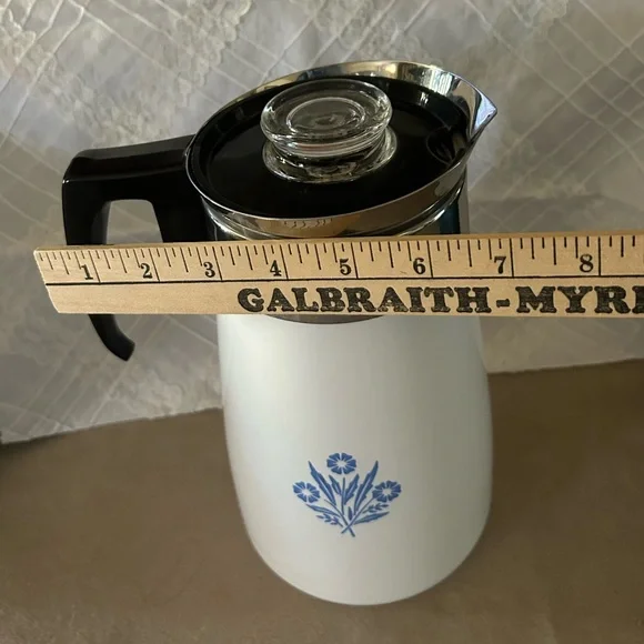 Vintage Corning Ware Blue Cornflower Percolator Coffee Collectible - Picture 15 of 15